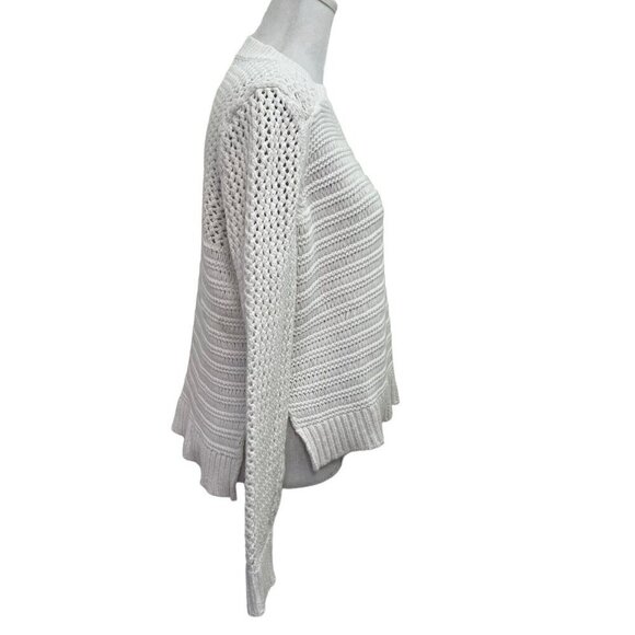 Rag & Bone Knit Cotton Jumper Crewneck Sweater Pullover White size Medium - Picture 3 of 8